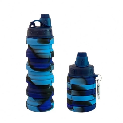Picture of Portable Retractable Travel Bpa Free Outdoor 500Ml Water Bottle Sport Foldable Collapsible Silicone Water Bottle - BB-9362