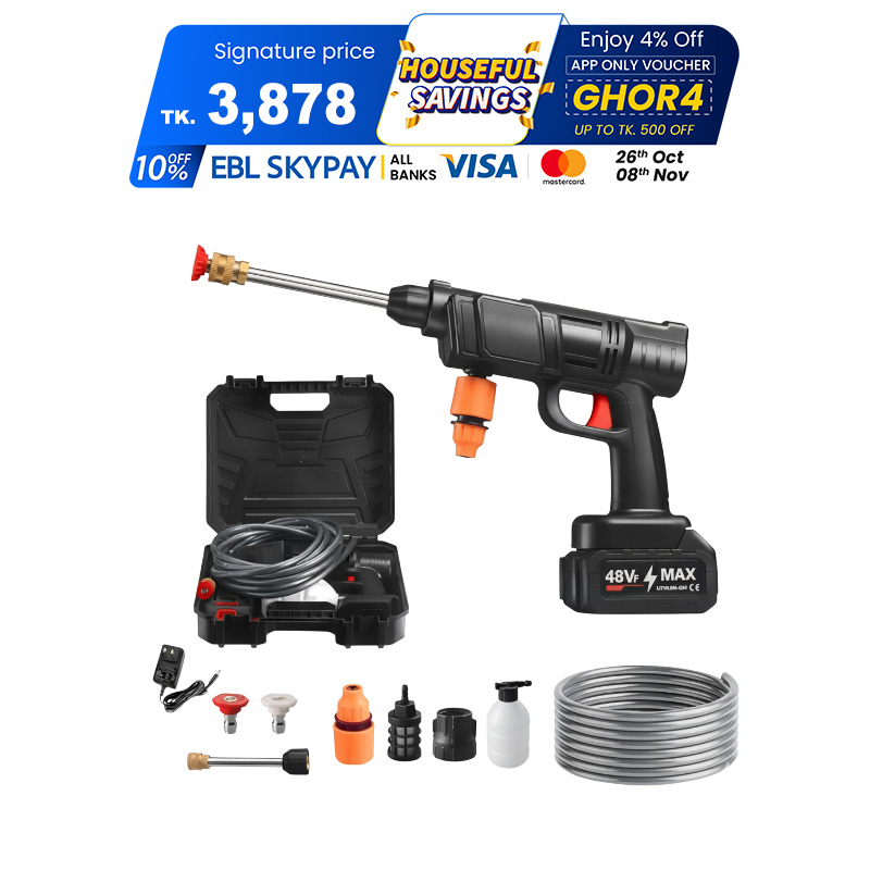 Picture of 48v High Pressure Cordless Car Washer Wireless Spray Portable Water Gun Cleaning Machine For Irrigation With Lithium Battery Picture of 48v High Pressure Cordless Car Washer Wireless Spray Portable Water Gun Cleaning Machine For Irrigation With Lithium Battery