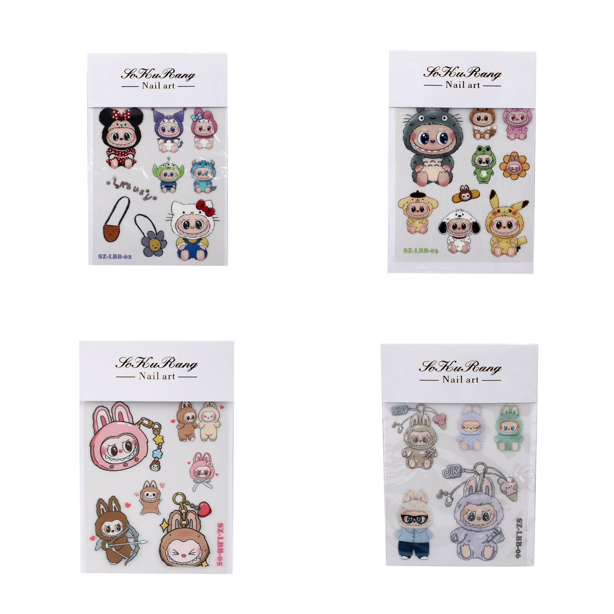 Picture of Labubu & The Monsters Nail Art Stickers | Premium Quality Exclusive Design Collectibles | Mystery Surprise Gifts for Friends & Family | China Made - 4 Pcs Set Picture of Labubu & The Monsters Nail Art Stickers | Premium Quality Exclusive Design Collectibles | Mystery Surprise Gifts for Friends & Family | China Made - 4 Pcs Set