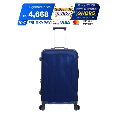 Picture of Travello Luxury Plus 28 Inch Ultra Light Weight Strong Build Quality Water-Resistant Double Caster Wheel Bigger Space Hardtop Luggage-Trolley Dark Blue Picture of Travello Luxury Plus 28 Inch Ultra Light Weight Strong Build Quality Water-Resistant Double Caster Wheel Bigger Space Hardtop Luggage-Trolley Dark Blue