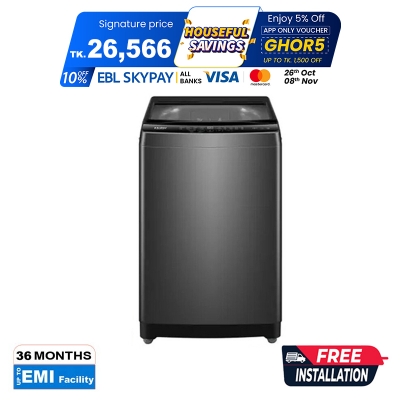 Picture of Haier 8Kg Top Loading Automatic Washing Machine (HWM80-316S6) Starry Silver