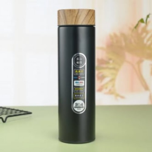 Picture of Wooden Cap Insulated Thermos Stainless Steel Double Layer Vacuum Flask 500ml - BB-8364