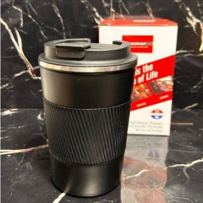 Picture of 500 mL Black Double Wall Stainless Steel Vacuum Insulated Travel Mug - BB-8349