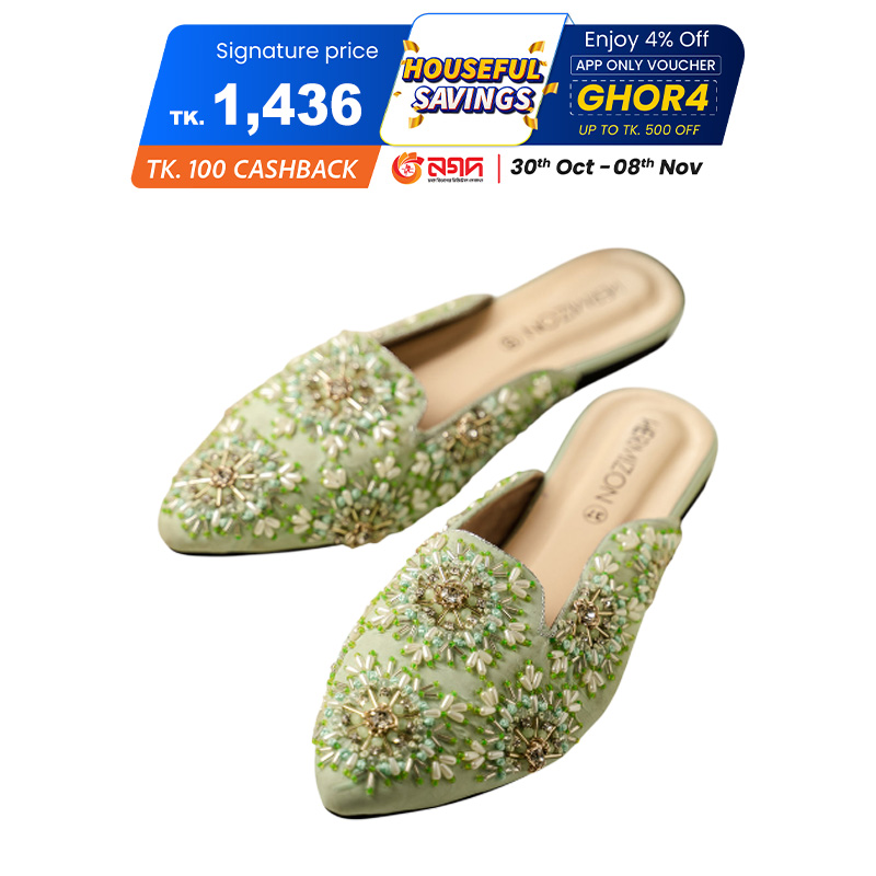 Picture of Hermizon Jionni Flat Half Shoe For Women - Pastel