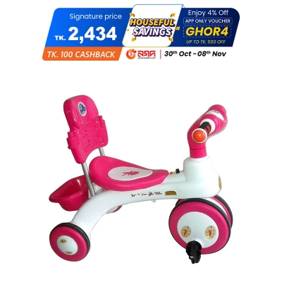 Picture of Rock Rider With Backrest 3Y Pink