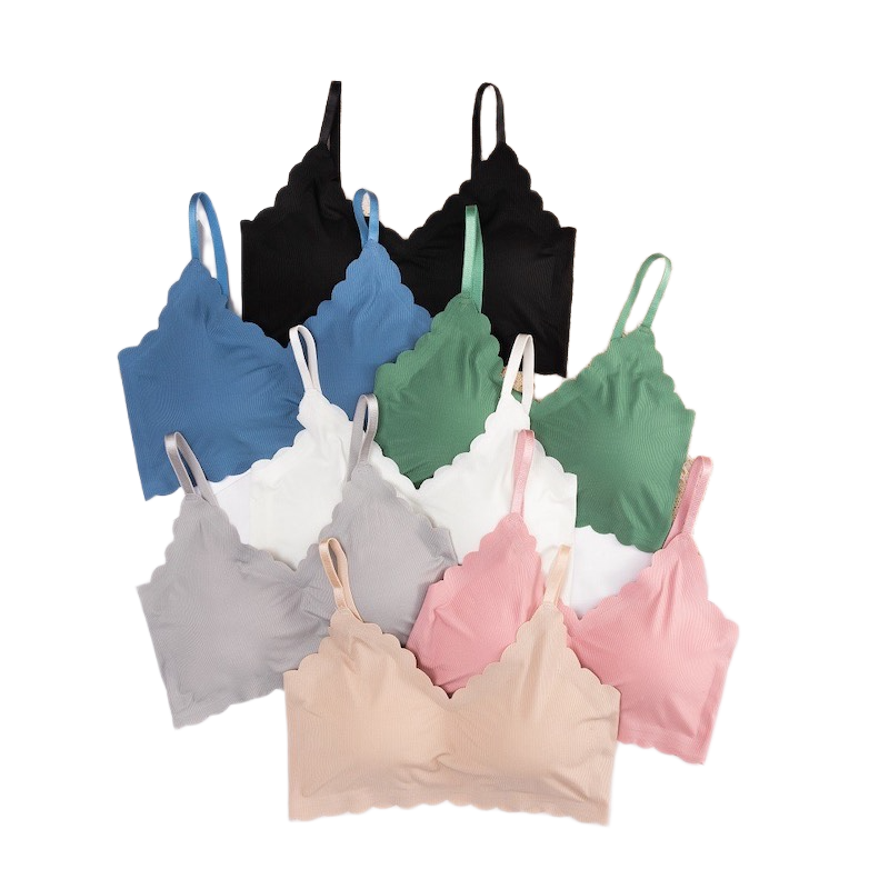 Picture of Women Comfortable Wire-Free Lace Push-Up Seamless Breathable Bra