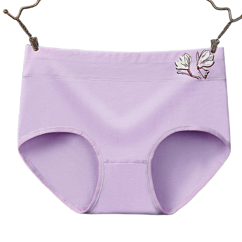 Picture of Cotton needle drawing large size medium waist underwear panties cotton women