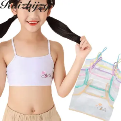 Picture of Growth period small vest for female students Pure cotton girls underwear for primary school junior high school girls bra teenagers bra