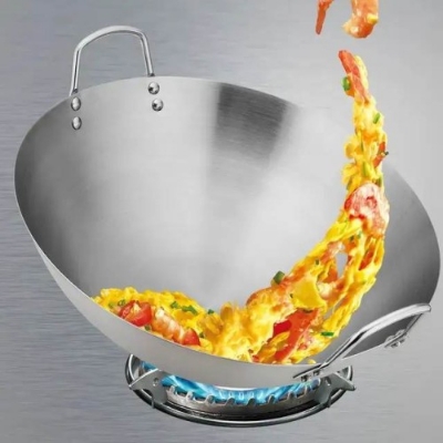 Picture of 30cm High Quality Stainless Steel Fry Pan - BB-7017