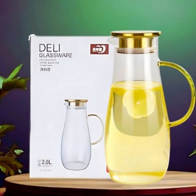 Picture of Deli Borosilicate Glass Water Juice Jug 2000ML - BB-9735