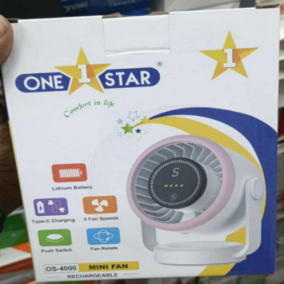 Picture of One Star OS400 Mini Fan Rechargeable - BB-9781