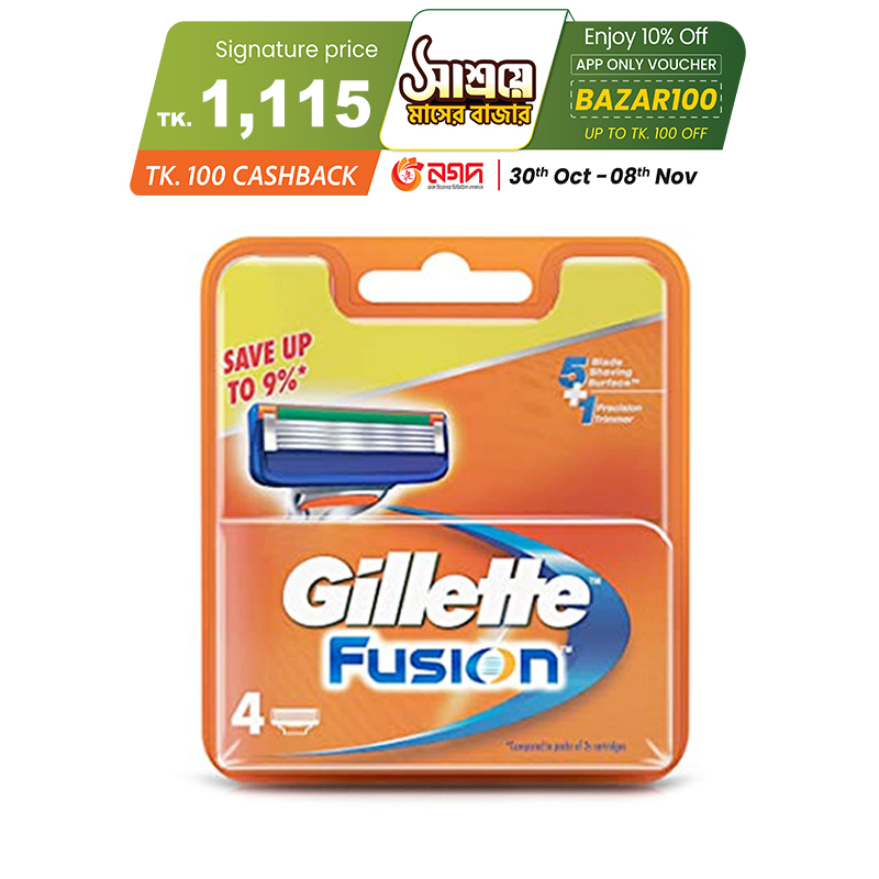 Picture of Gillette Fusion 4s Cartridge Picture of Gillette Fusion 4s Cartridge