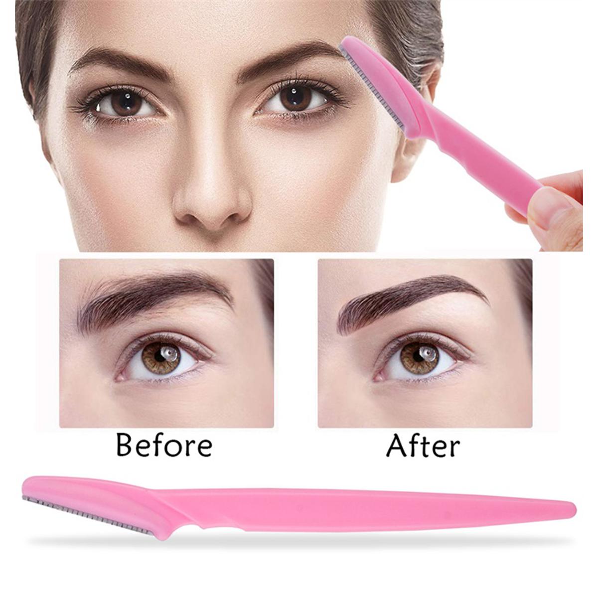 Picture of 3pcs Women Eyebrow Face Razor Trimmer Shaper Shaver Blade Hair Remover Tool Facial Hair Remover Beauty Dropship