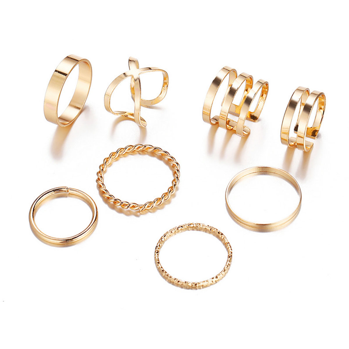 Picture of Finger Ring Set -fashionable design  Rings set for women's fashion-8 Pcs Set