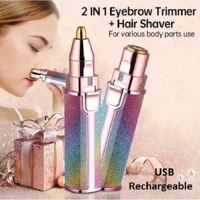Picture of 2 in 1 Lady Shaver Eyebrow Trimmer & Hair Remover- USB Rechargeable