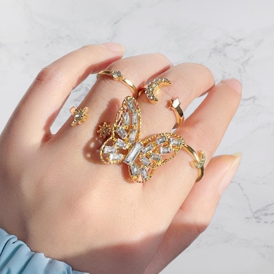Picture of 5Pcs Stylish Butterfly Ring Set for girls or Women