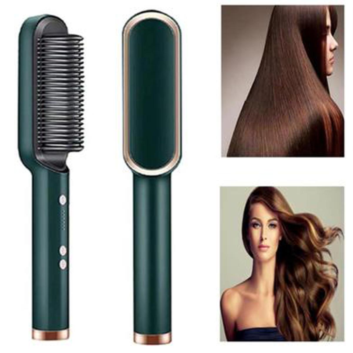 Picture of 2 in 1 Professional Straightener & Curling Iron Combo Brush