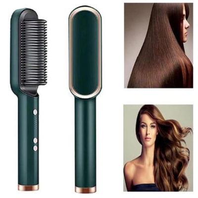 Picture of 2 in 1 Professional Straightener & Curling Iron Combo Brush