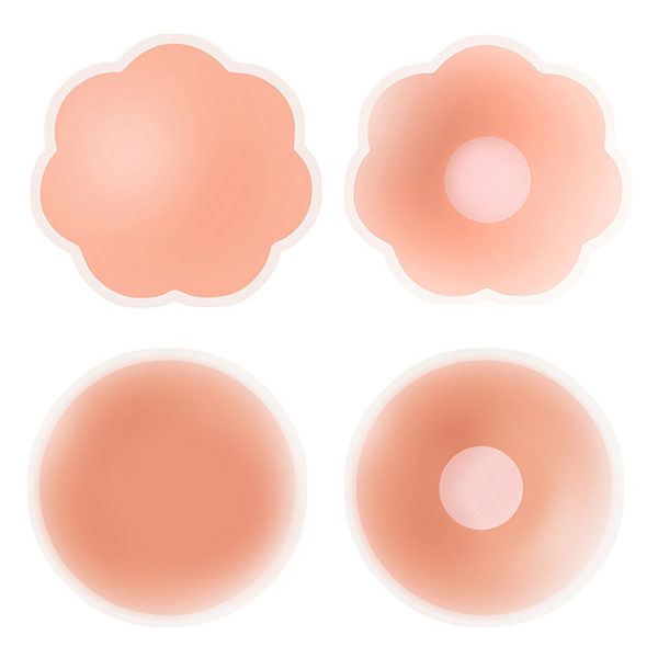 Picture of 1 Pair Cool Reusable Self Adhesive Silicone Pad Cover Pad Natural Color Nipple Stickers