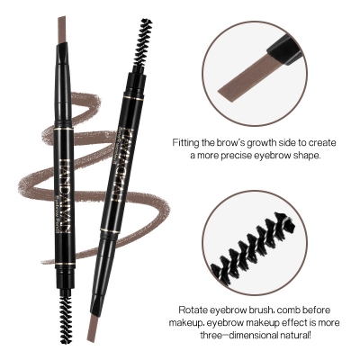 Picture of HANDAIYAN Double Headed Eyebrow Pencil Automatic Rotating  Long Lasting Natural Waterproof Triangle Eyebrow Pen Make Up