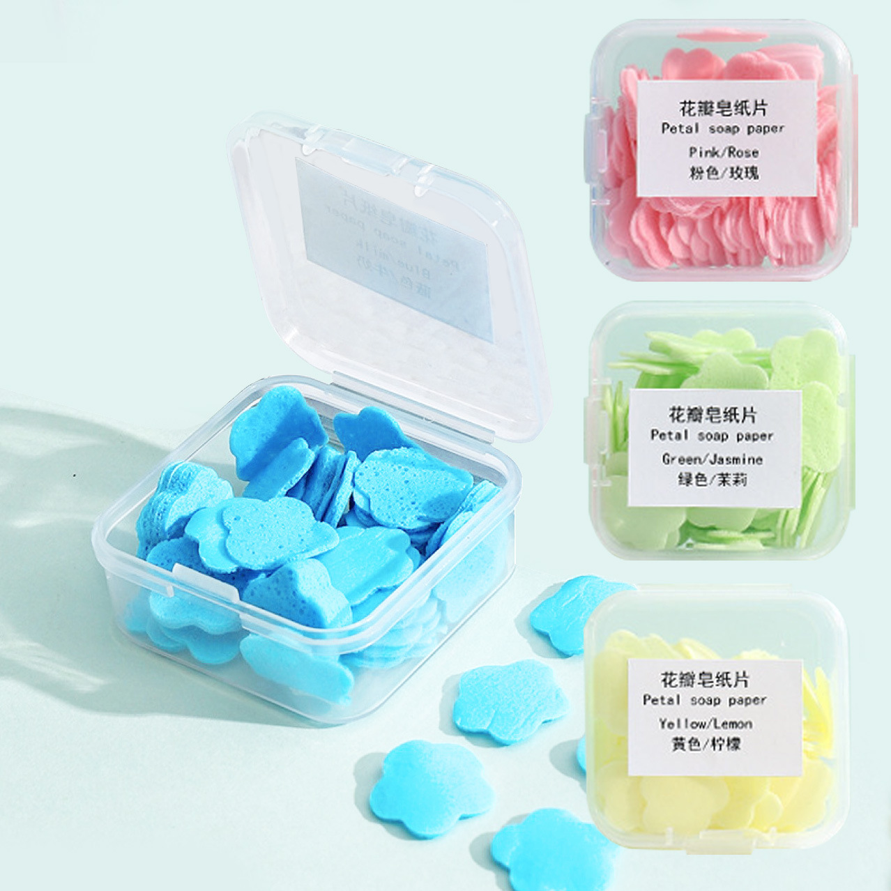 Picture of Portable Travel Boxed Mini Flower Design Paper Soap Square Box Picture of Portable Travel Boxed Mini Flower Design Paper Soap Square Box