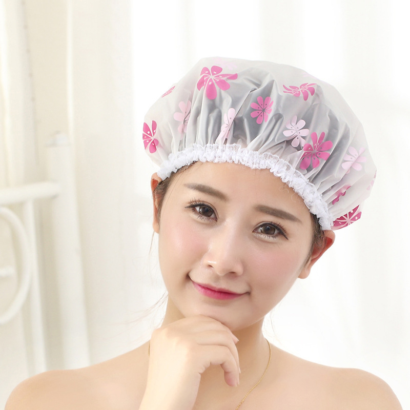 Picture of Waterproof Female Shower Cap/Women Shower Cap For Bath-1pcs Picture of Waterproof Female Shower Cap/Women Shower Cap For Bath-1pcs