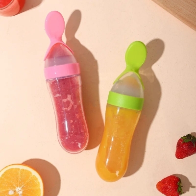 Picture of Baby Silicone Hard  Spoon Feeder (90ml Bottle) Picture of Baby Silicone Hard  Spoon Feeder (90ml Bottle)