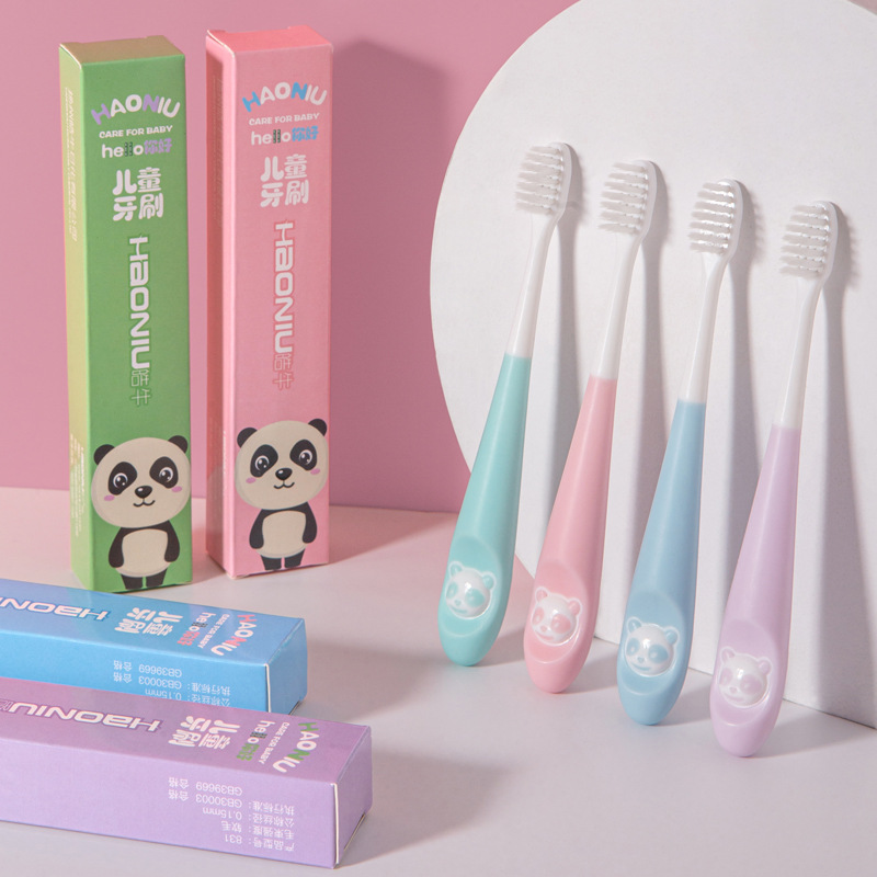 Picture of HaoNiu Children's  Soft Hair Toothbrush 3-12 Years Old Cartoon Panda Toothbrush Picture of HaoNiu Children's  Soft Hair Toothbrush 3-12 Years Old Cartoon Panda Toothbrush