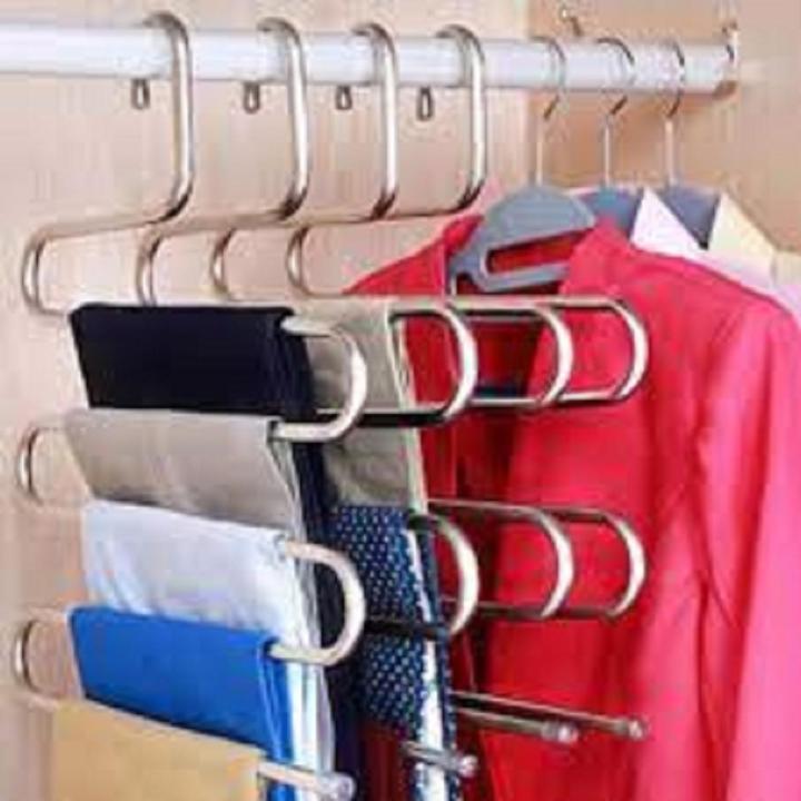 Picture of 5 layers S Shape MultiFunctional Clothes Hangers Pants Storage Hangers 1pcs Picture of 5 layers S Shape MultiFunctional Clothes Hangers Pants Storage Hangers 1pcs