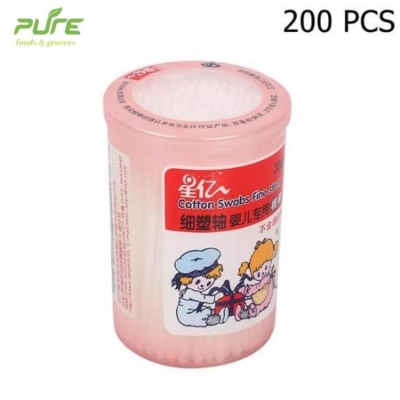 Picture of Orginal Imported Cotton Swabs Fine Stem Cotton Buds for Baby(China)-200 Pcs Picture of Orginal Imported Cotton Swabs Fine Stem Cotton Buds for Baby(China)-200 Pcs