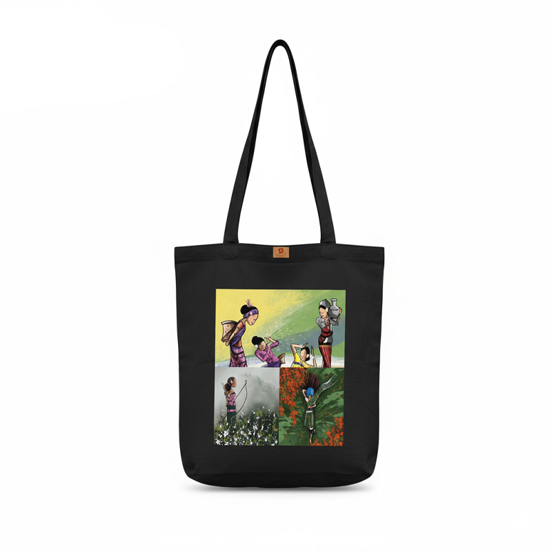 Picture of SamiaCrafts Lightweight Canvas Fabric Tote Bag with Zipper for Girls and Women – Perfect for College & Gym Picture of SamiaCrafts Lightweight Canvas Fabric Tote Bag with Zipper for Girls and Women – Perfect for College & Gym