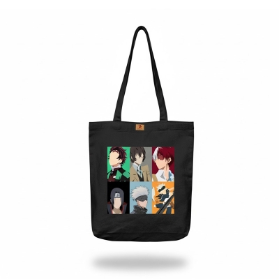 Picture of SamiaCrafts Animated Designed Cotton Canvas Fabric Tote Bag For Women's With Zipper - Hand and Shoulder Shopping Bag - For School College University Everyday Daily Use Picture of SamiaCrafts Animated Designed Cotton Canvas Fabric Tote Bag For Women's With Zipper - Hand and Shoulder Shopping Bag - For School College University Everyday Daily Use