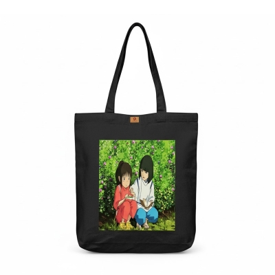 Picture of SamiaCrafts Premium Cotton Canvas Tote Bag With Zipper For Ladies Girls Women of School College University Everyday Daily Use Animation Designed Shopping Bag Picture of SamiaCrafts Premium Cotton Canvas Tote Bag With Zipper For Ladies Girls Women of School College University Everyday Daily Use Animation Designed Shopping Bag