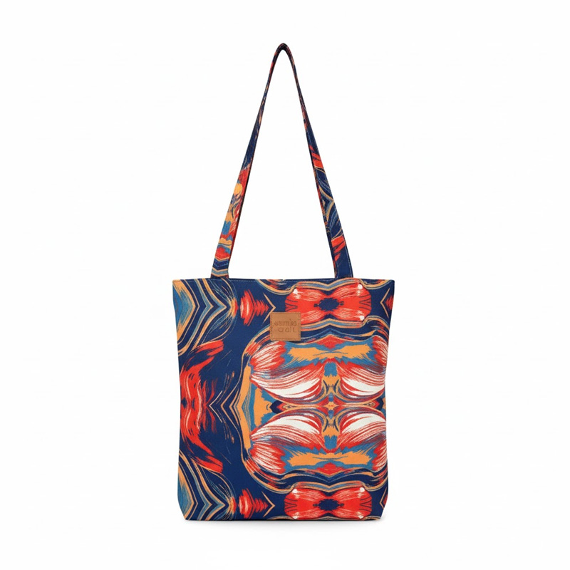 Picture of SamiaCrafts Stylish Addition - All-Over Printed Tote Bag: Abstract Watercolor Geometric Printed Tote Bag - Sustainable Choice - Durablity Assurance