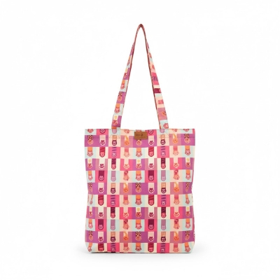 Picture of SamiaCrafts Stylish Long-Handled Tote Bag with Zipper: Cats Paws Set Printed Tote Bag Picture of SamiaCrafts Stylish Long-Handled Tote Bag with Zipper: Cats Paws Set Printed Tote Bag