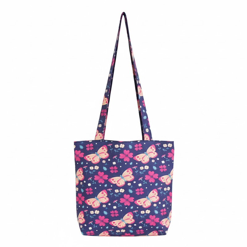 Picture of Insects Flowers Printed Top Handle Bags for Women and Girls Picture of Insects Flowers Printed Top Handle Bags for Women and Girls