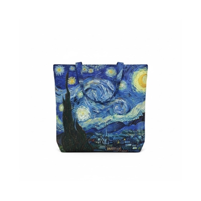 Picture of SamiaCraft Beautiful Starry Night Design by Van Gogh Printed Stylish Modern Top Handle Bags for Women and Girls Picture of SamiaCraft Beautiful Starry Night Design by Van Gogh Printed Stylish Modern Top Handle Bags for Women and Girls