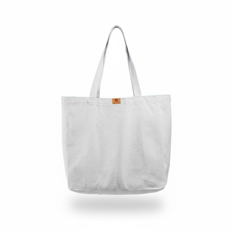Picture of SamiaCrafts Fashionable Simple Solid White Color Hand and Shoulder without Design Canvas Tote Bag For Girls With Zipper for Everyday Daily Use