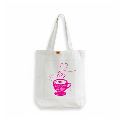 Picture of Samia Crafts Valentine's Canvas Tote Bag with Zipper-cup of love