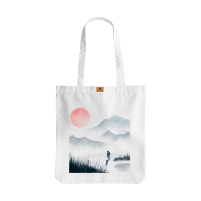 Picture of Samia Craft Special Korean & Chinese Mountain Artwork Printed Canvas Tote Bag - Fashionable, Stylish and trendy
