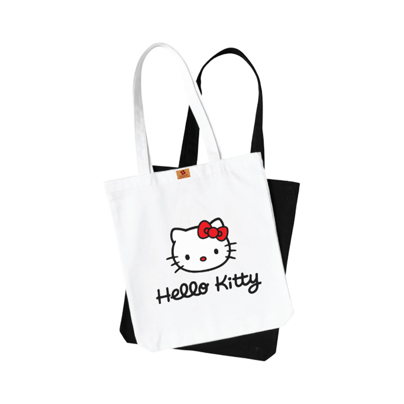 Picture of SamiaCraft Treandy Hello kitty Printed Canvas Tote Bag with Zipper – Large Capacity for University & College