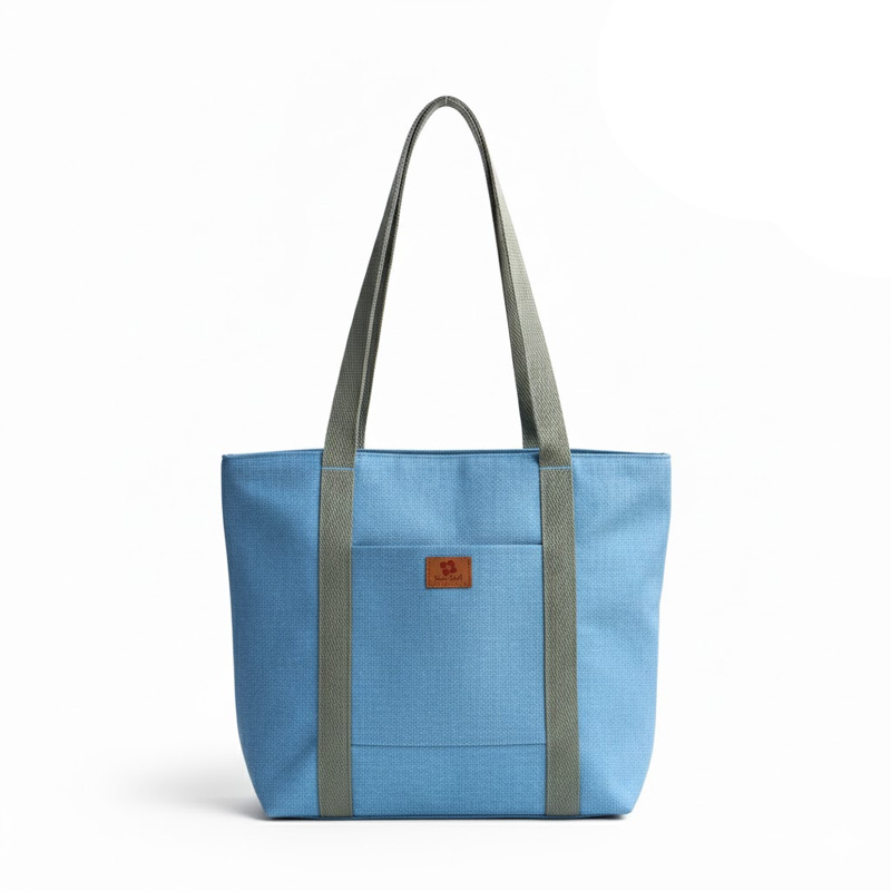 Picture of Samia Craft Eco-Friendly Everyday Canvas Trendy Small Tote Bag with Zipper & Outside Pocket – Ideal for College and University