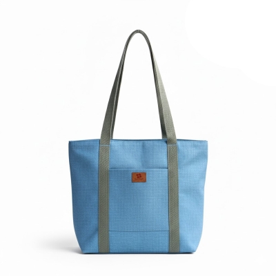 Picture of Samia Craft Eco-Friendly Everyday Canvas Trendy Small Tote Bag with Zipper & Outside Pocket – Ideal for College and University