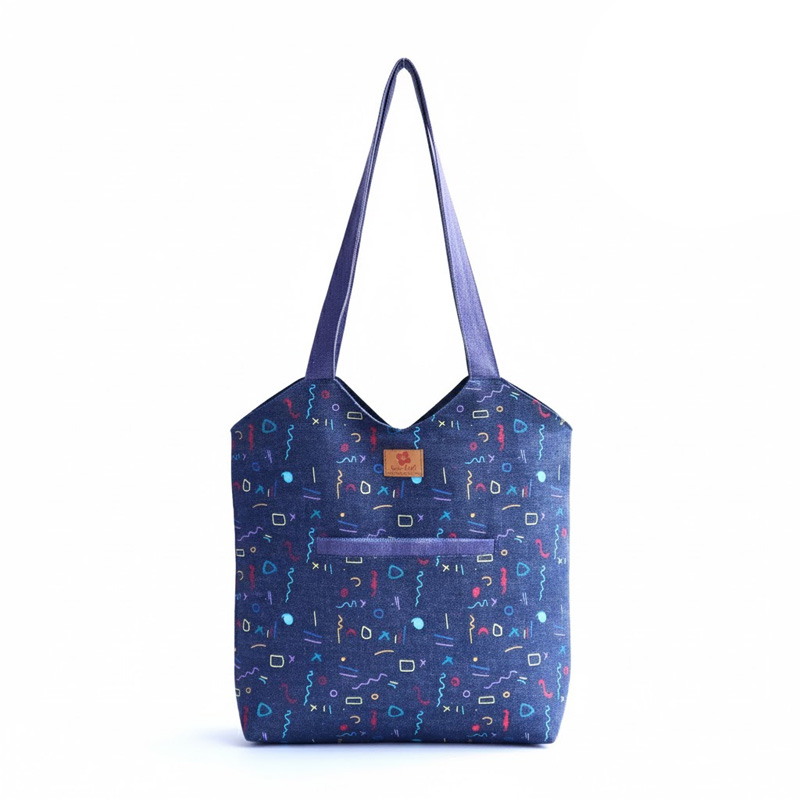 Picture of Samia Craft Modern Minimalist Carryall Women's Canvas Tote Bag with Zipper & Outside Pocket – Fashionable & Eco-Friendly