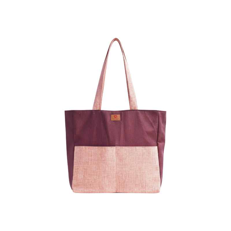 Picture of Samia Craft Classic Casual Carryall Canvas Tote Bag With Outside Pocket for Women - Fabric Tote Bag with Zipper