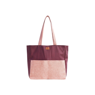 Picture of Samia Craft Classic Casual Carryall Canvas Tote Bag With Outside Pocket for Women - Fabric Tote Bag with Zipper