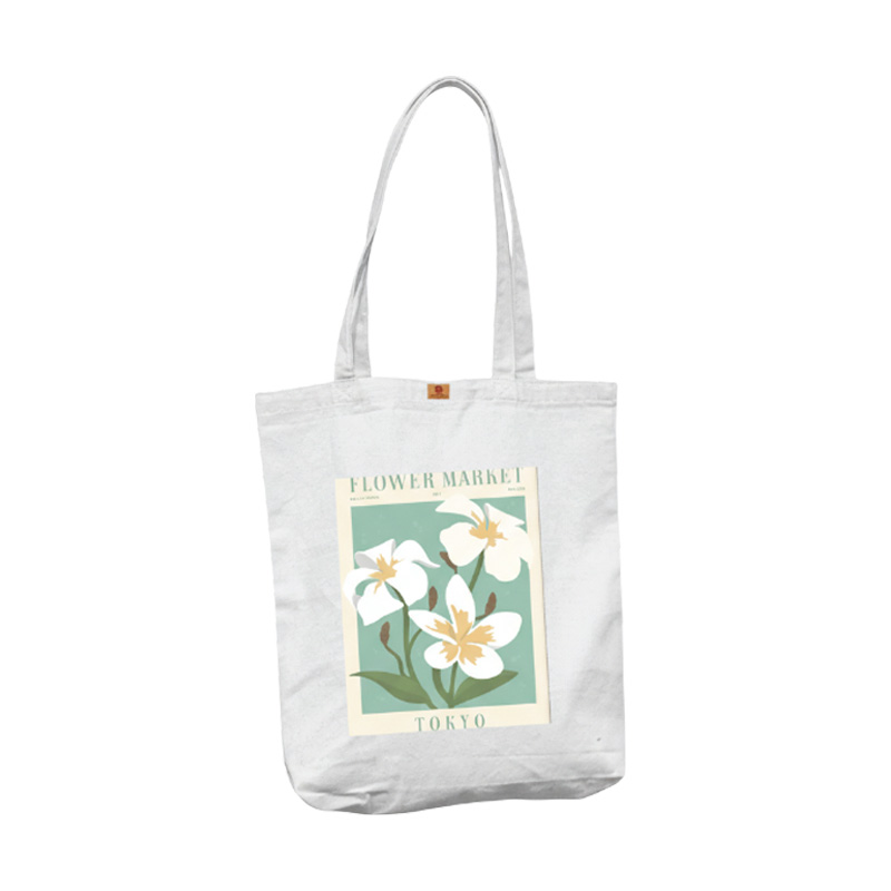Picture of SamiaCraft Unique Floral Designed Cotton Canvas Tote Bag with Zipper for Women & Students University, College Fashion