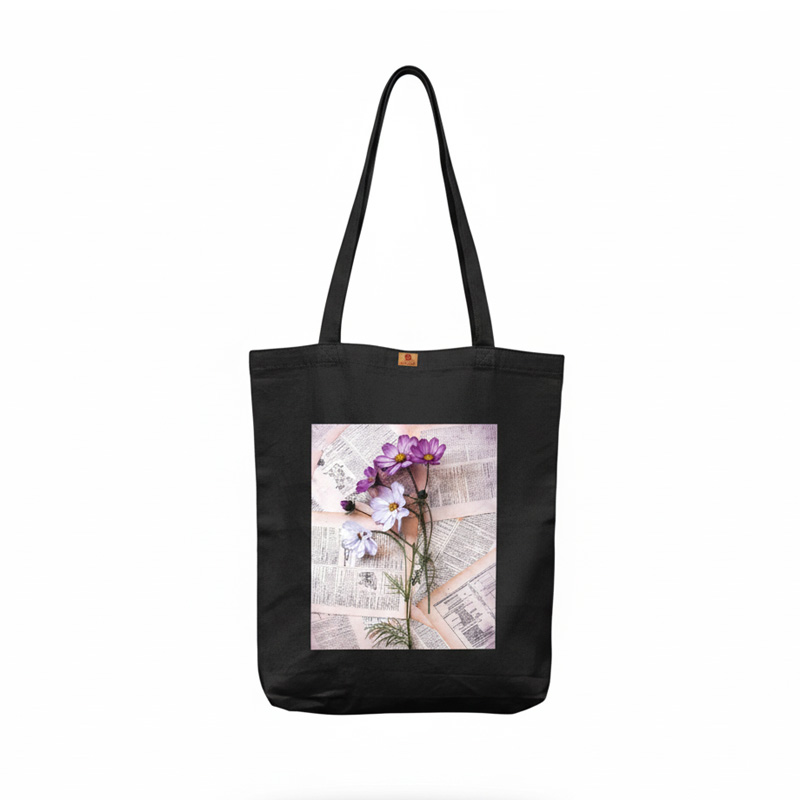 Picture of Fashionable Canvas Tote Bag with Zipper for Girls – Great for University, School, Shopping & Travel