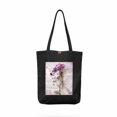 Picture of Fashionable Canvas Tote Bag with Zipper for Girls – Great for University, School, Shopping & Travel