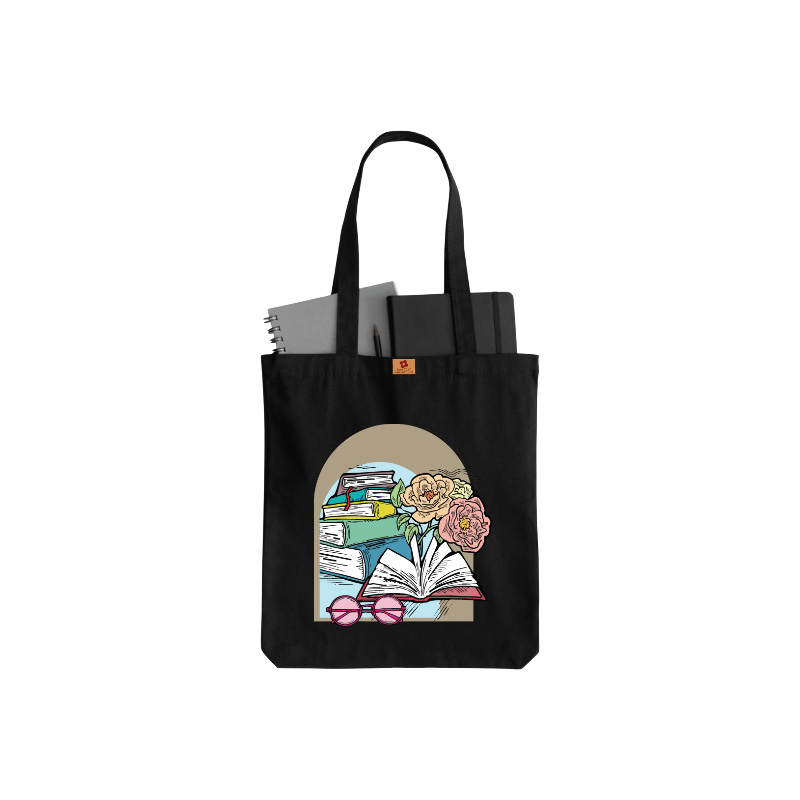 Picture of SamiaCraft Cotton Canvas Tote Bag with Zipper for Women & Students University, College Fashion - Everyday Daily Use